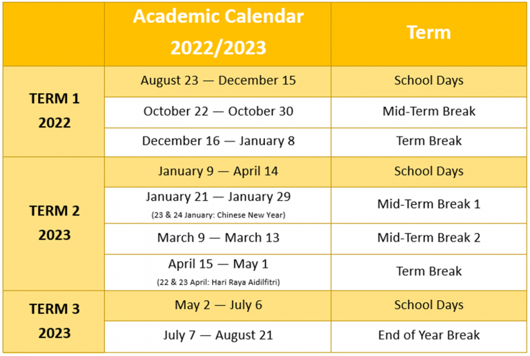 School Calendar - HELP International School