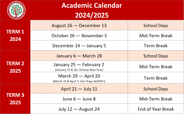 School Calendar - HELP International School